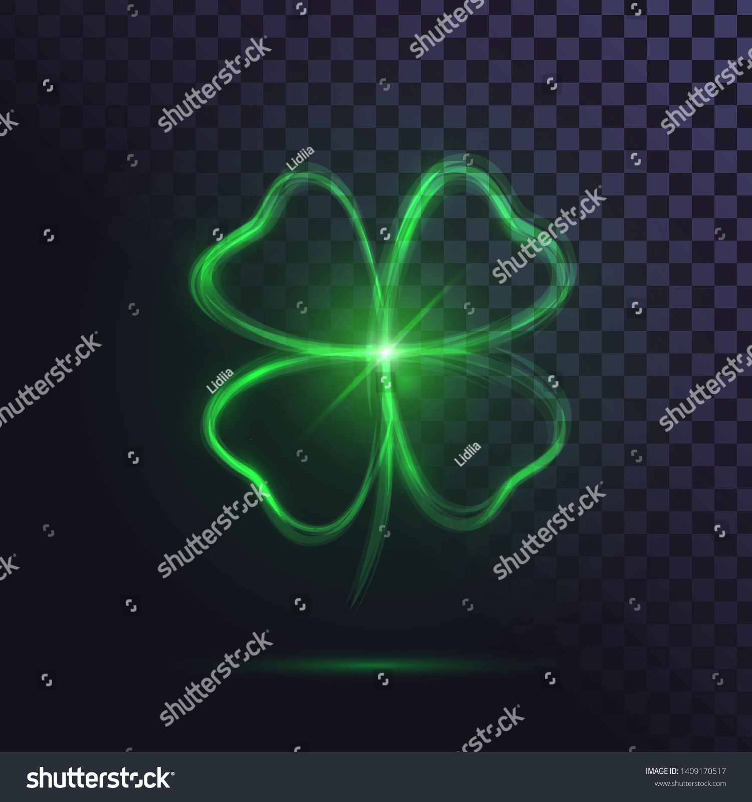 Black The Four Leaf Clover Group Shine Wall Lamp 