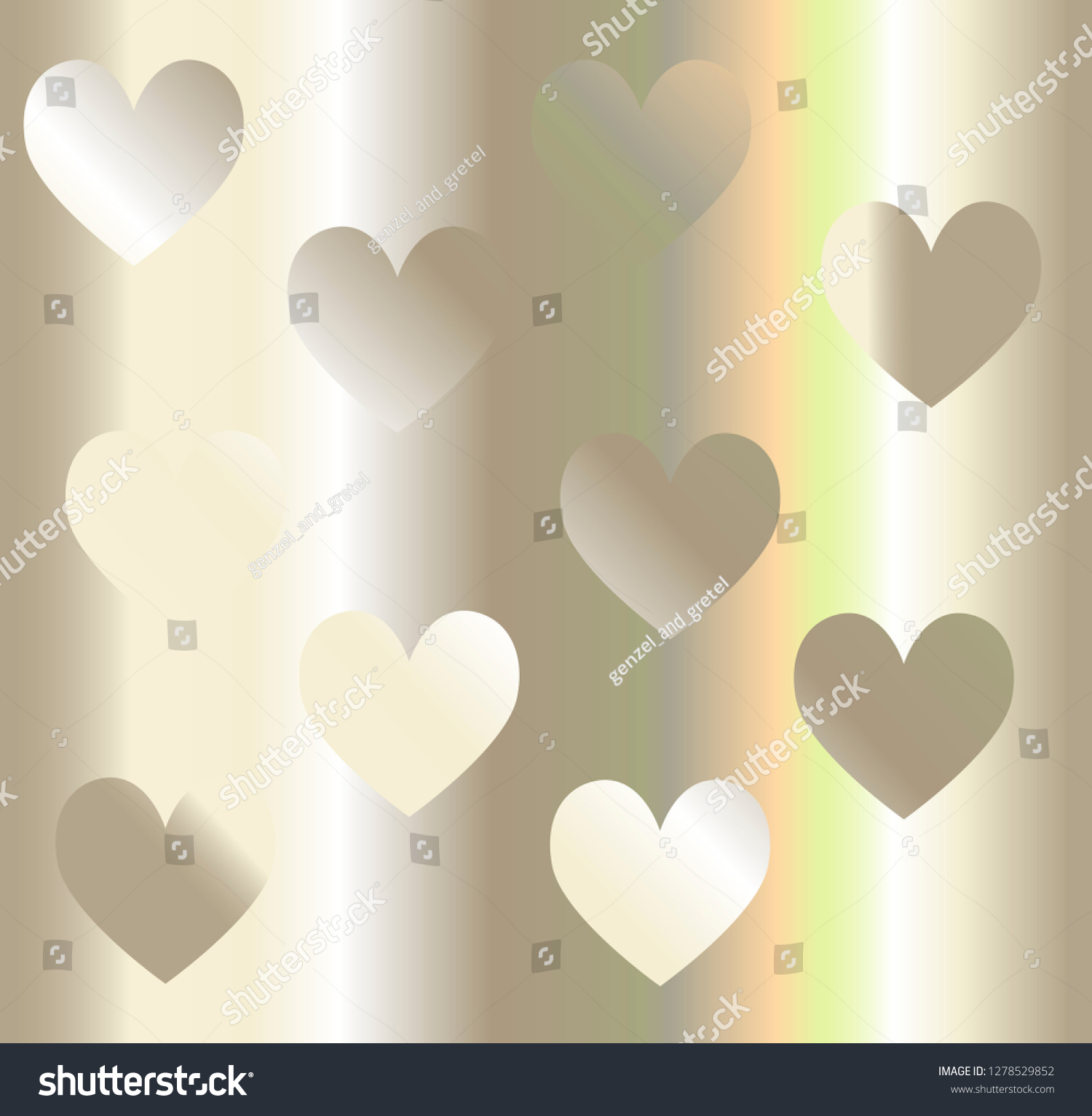 Glitter and heart gold disco