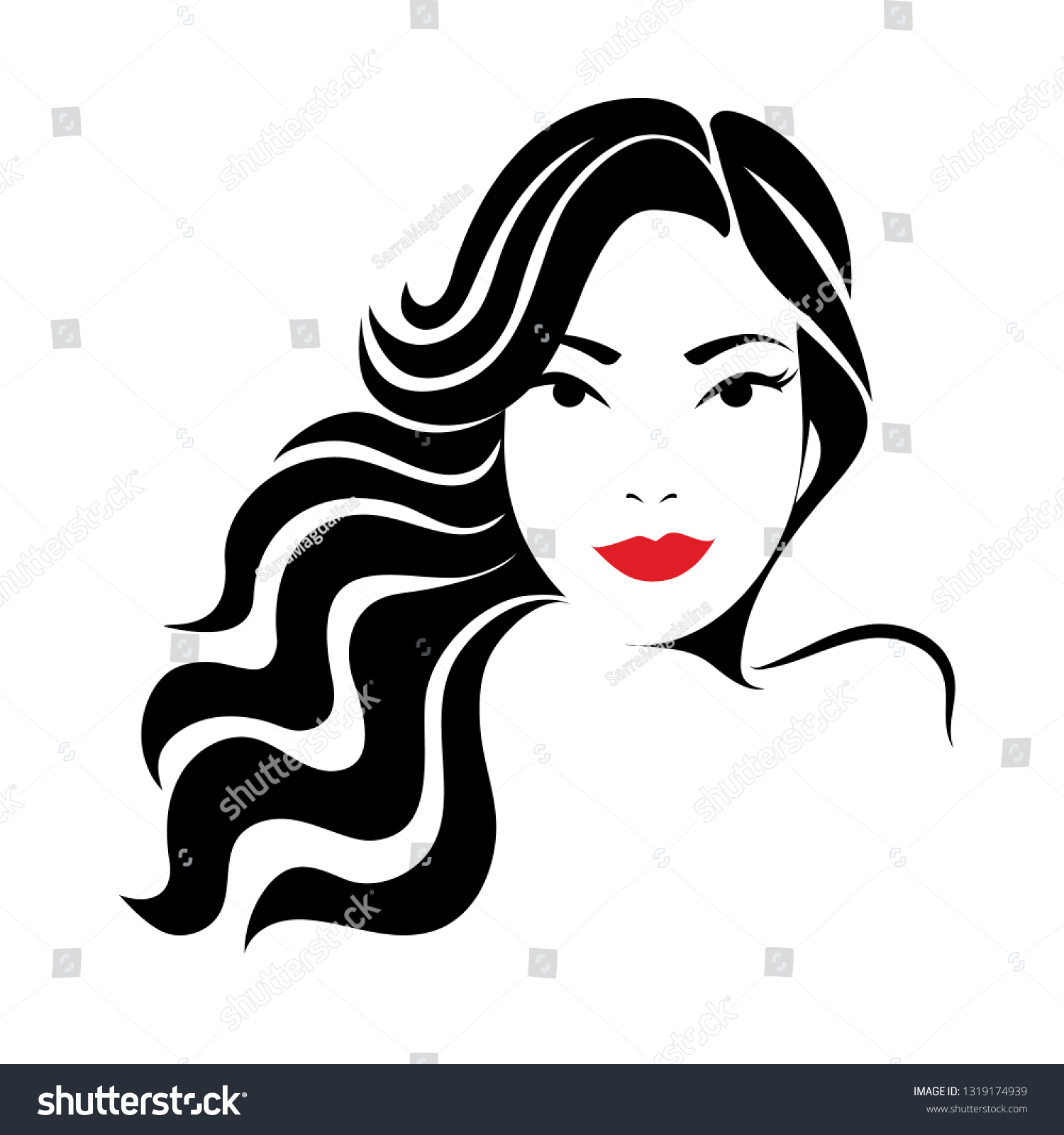 Shiny Logo Beauty Salon Vector Illustration Stock Vector Royalty Free 1319174939