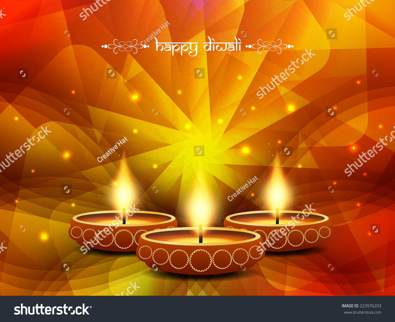 Shiny Modern Background Diwali Festival Vector Stock Vector