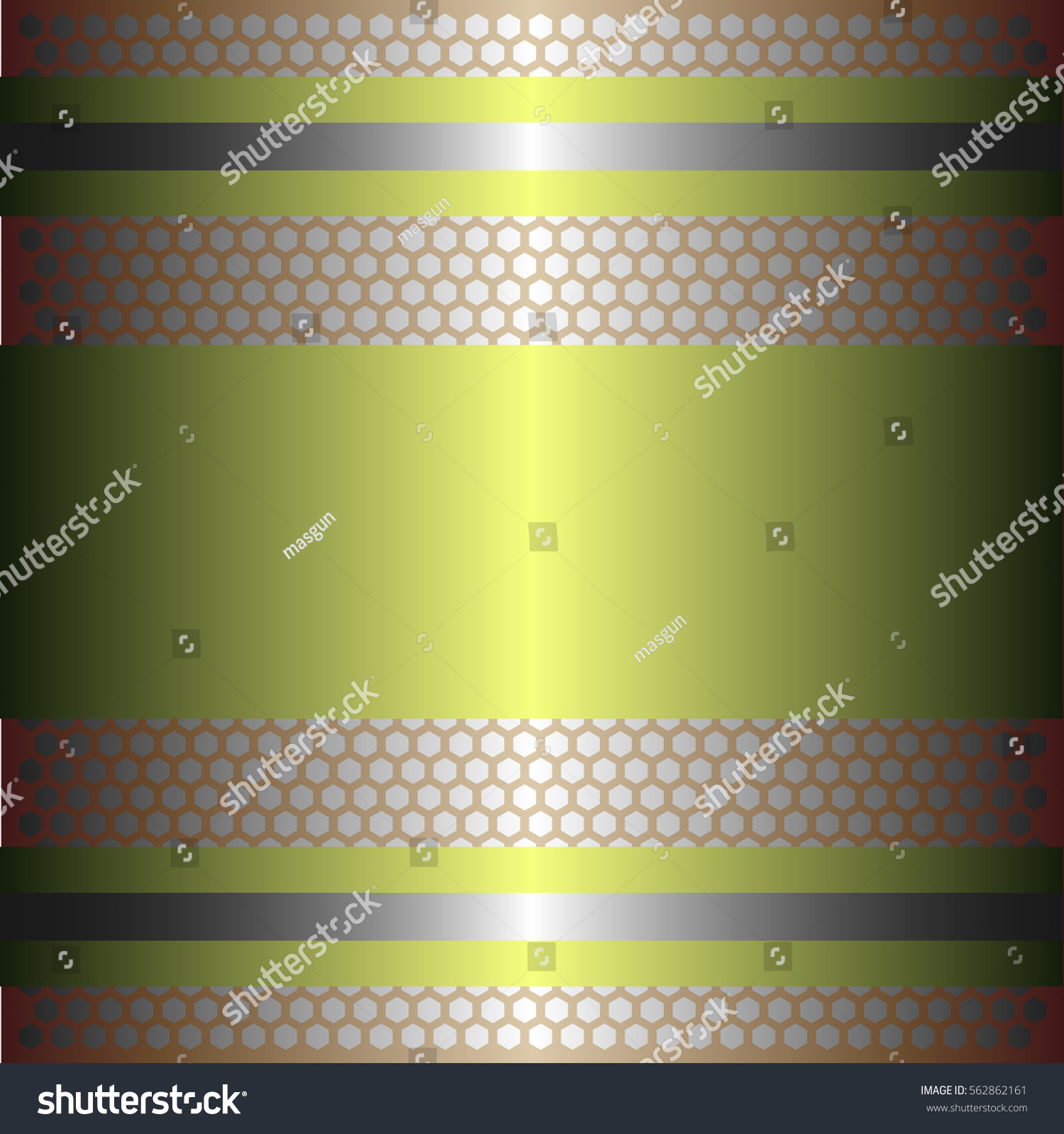 Shiny Yellow Metal Silver Background Glossy Stock Vector (Royalty Free ...