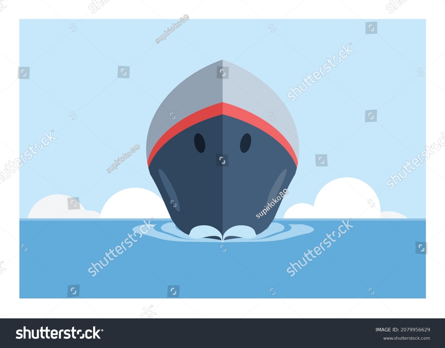 SVG of Ship bow. Front view. Simple flat illustration. 
 svg