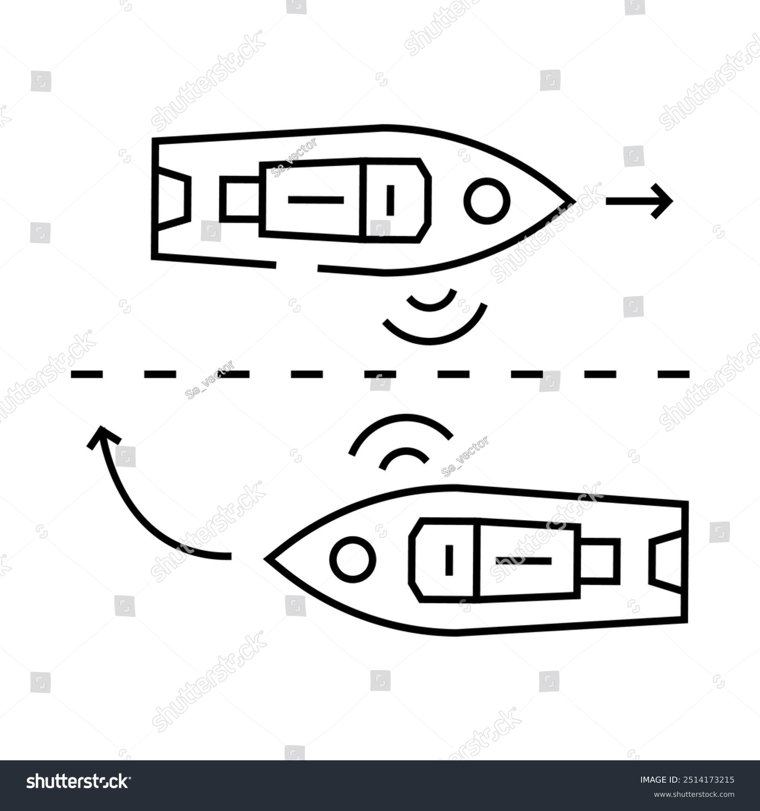 black boats navigation concept clip art preview