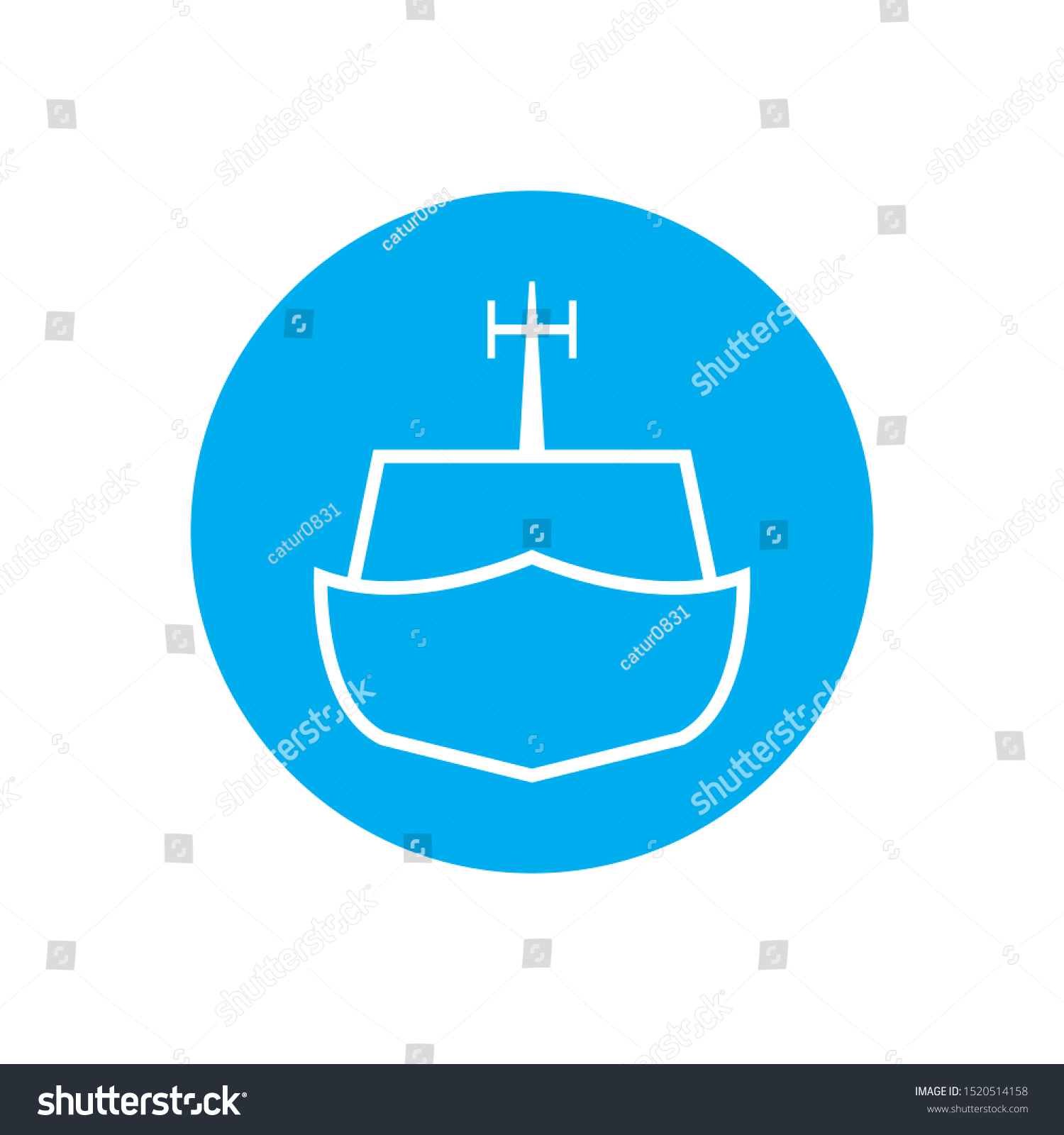 Ship Front Logo Vector Stock Vector (Royalty Free) 1520514158 Shutterstock