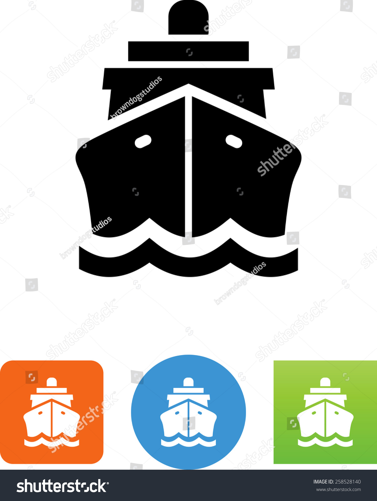 Ship Icon Stock Vector (royalty Free) 258528140