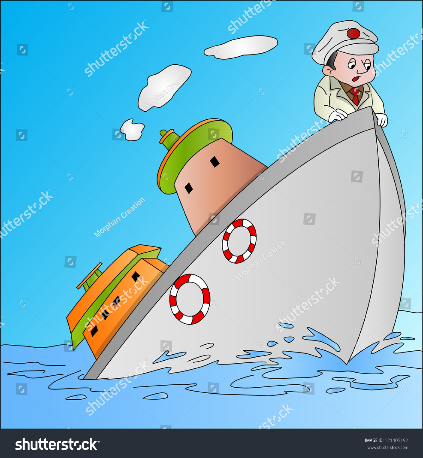 Cartoon Sinking Ship Clip Art