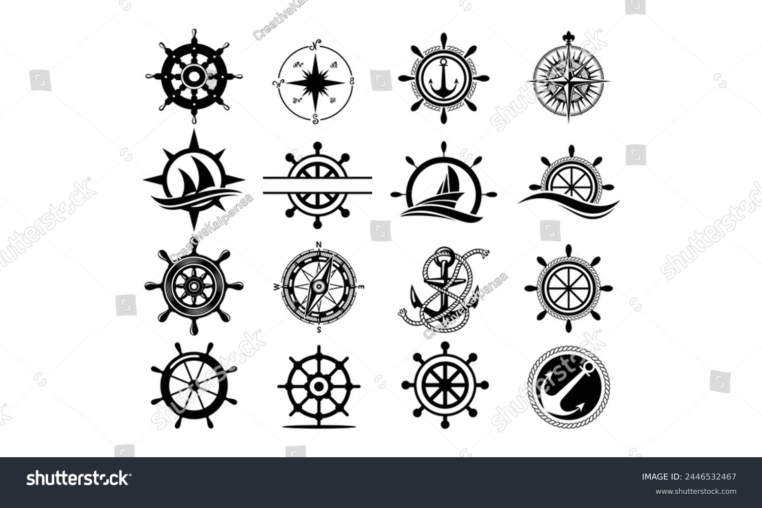 SVG of Ship wheel SVG,, Gift boxes Silhouette, Gift boxes Cut File, Gift boxes cutting files, printable design, Clipart, svg