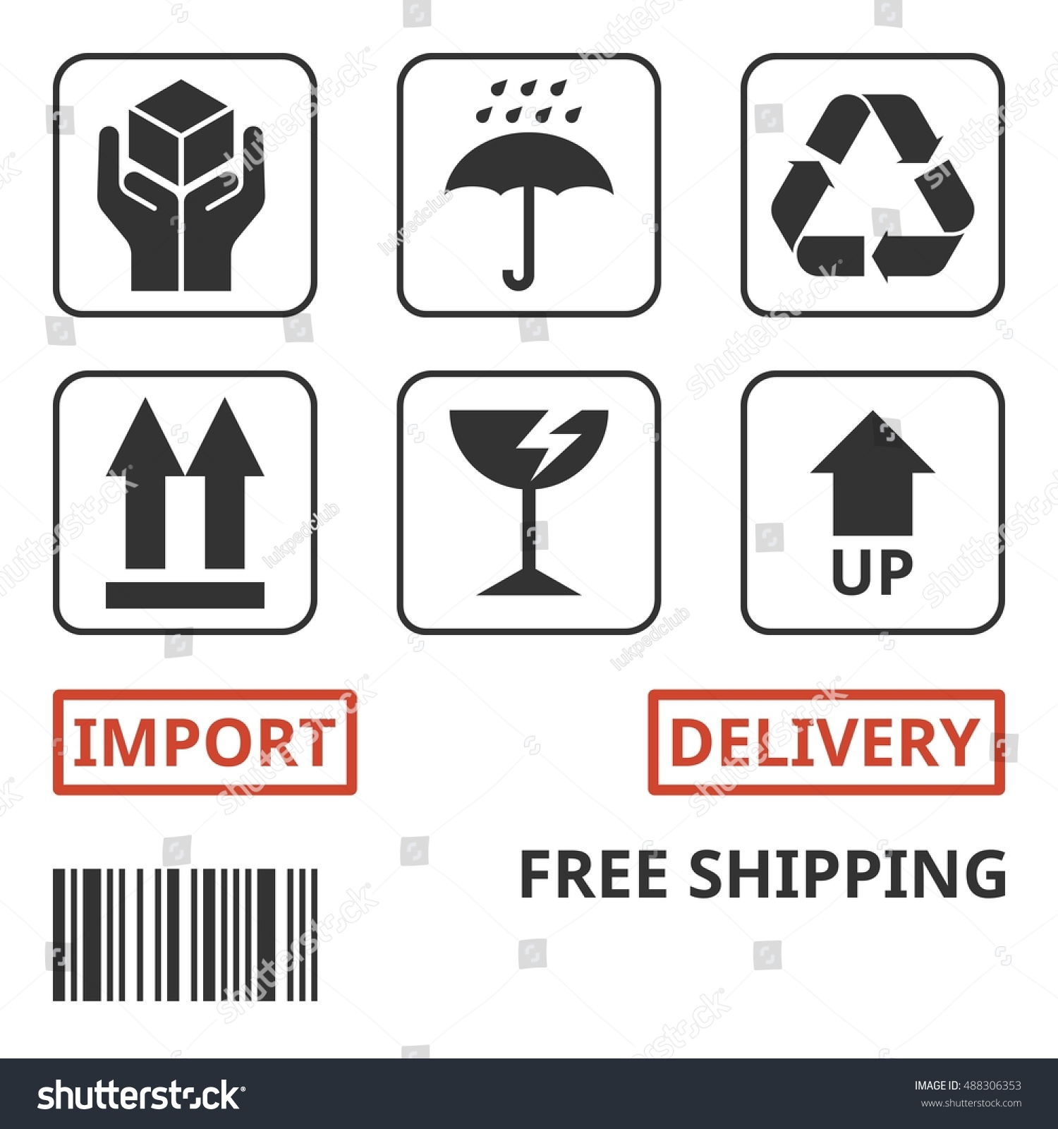 shipping package handing symbol