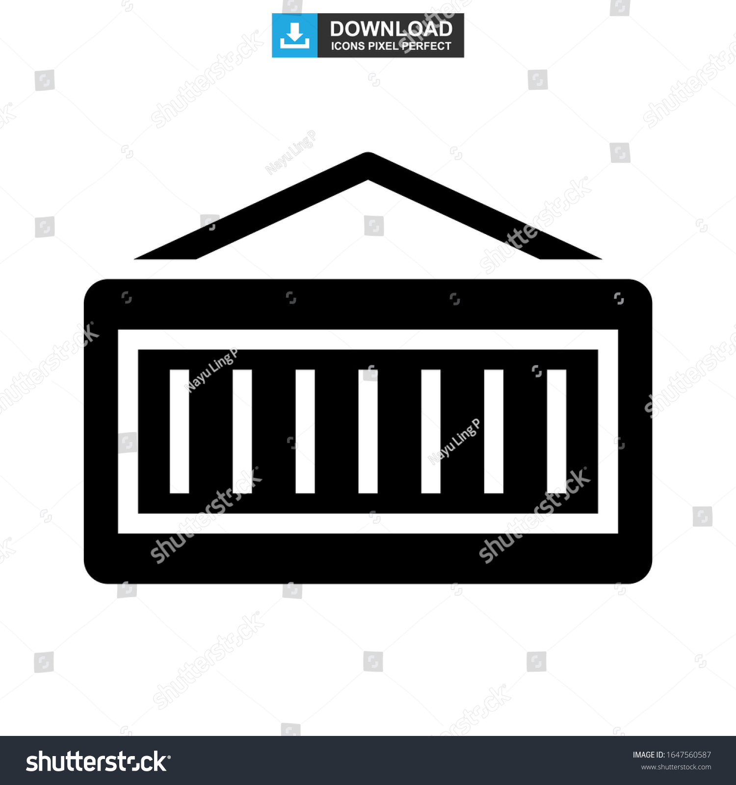 Shipping Container Icon Logo Isolated Sign Stock Vector Royalty Free