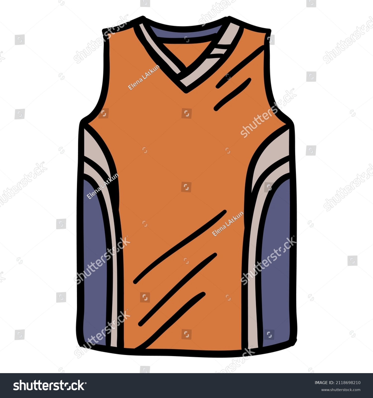SVG of Shirt Basketball Hand Drawn. High quality illustration svg