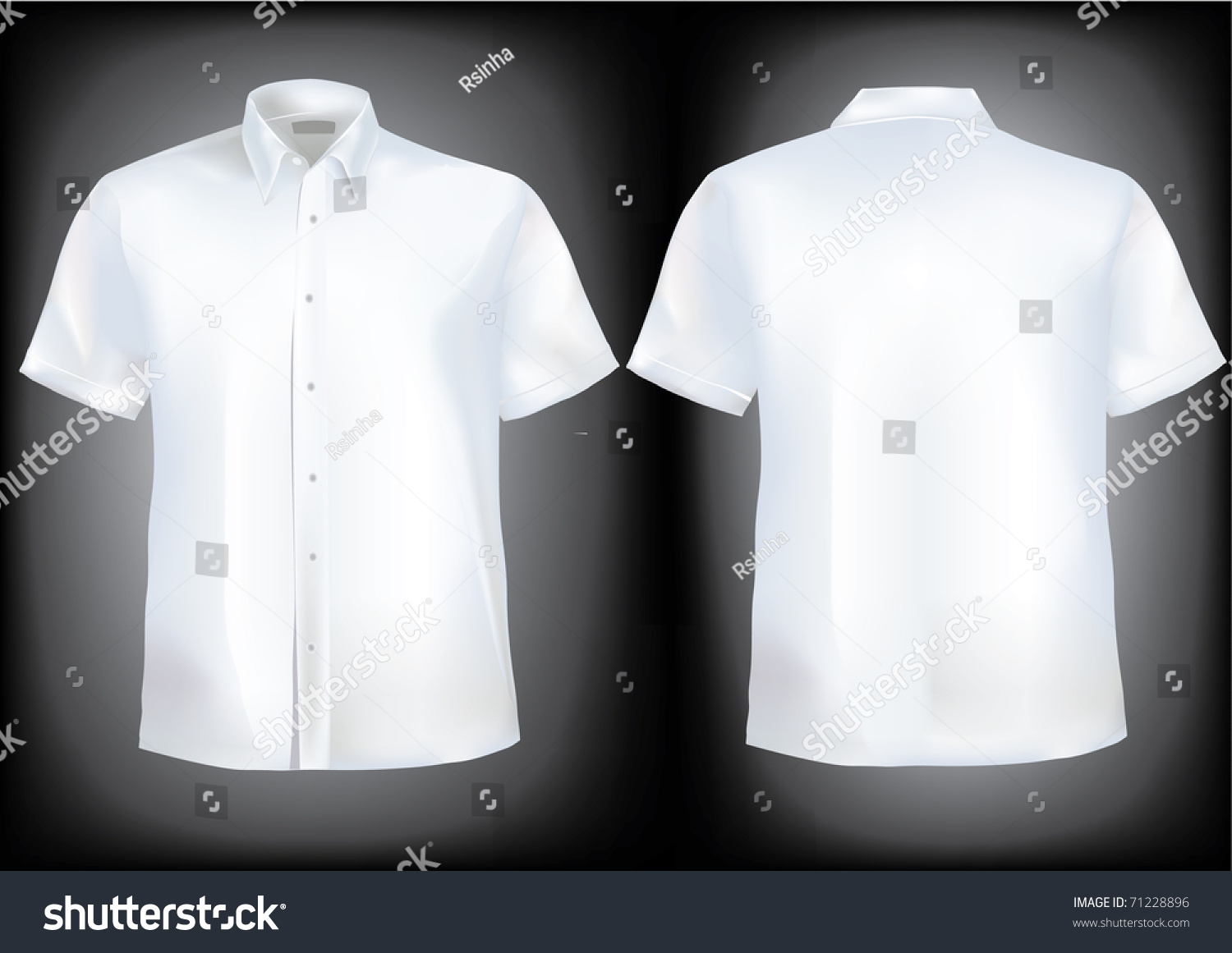 Shirt Front And Back With Collar And Half Sleeves In Mesh.Shirts In ...