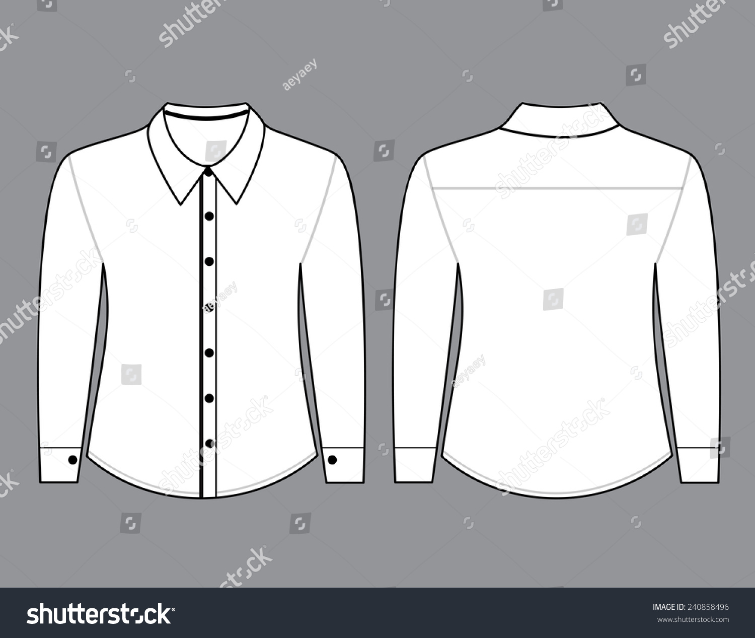 Shirt With Long Sleeves. Vector Illustration - 240858496 : Shutterstock