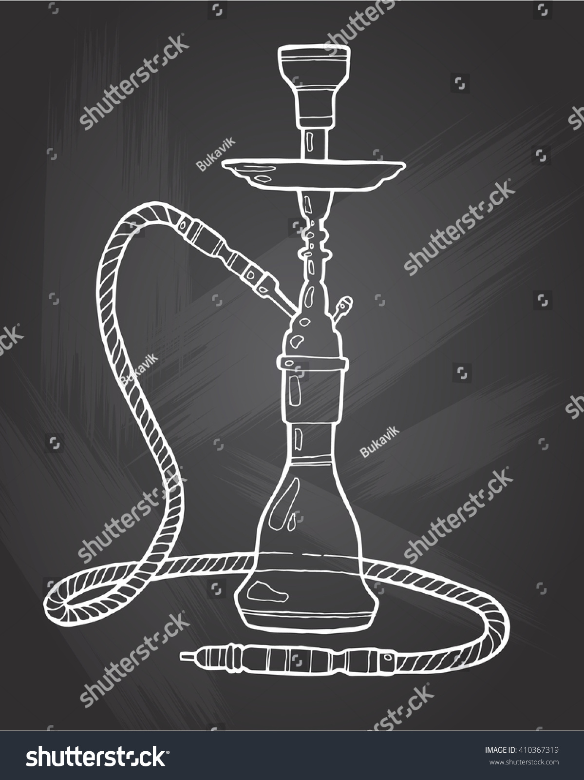 Shisha Hookah Hand Drawn Doodle Vector Stock Vector Royalty Free