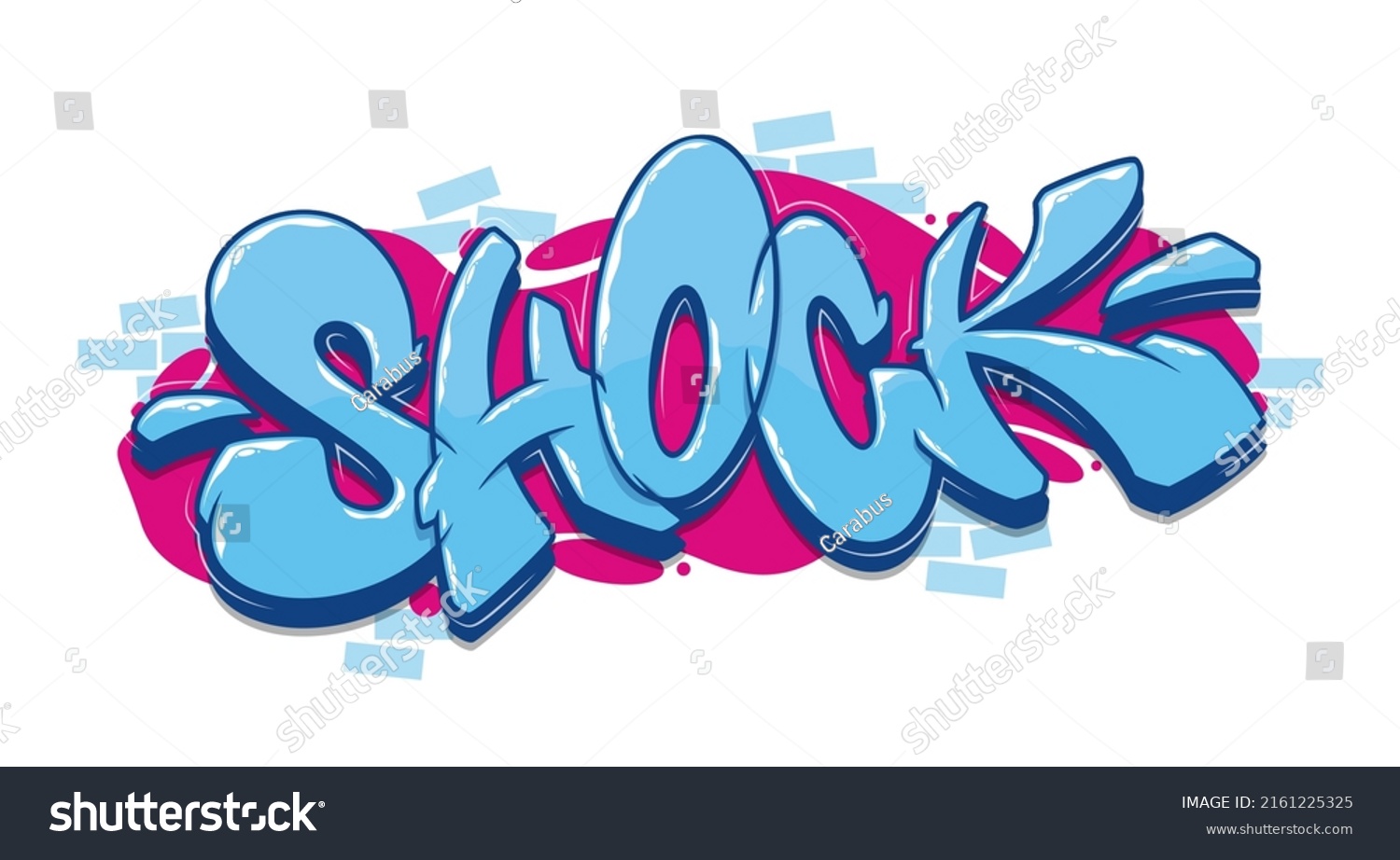 Shock Font Graffiti Style Vector Illustration Stock Vector Royalty