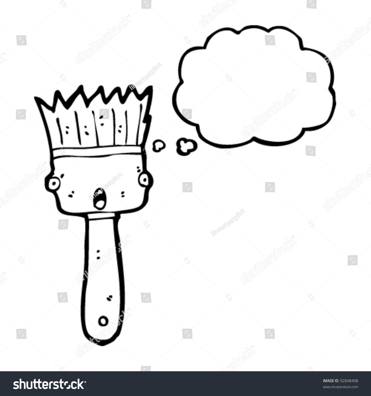 Shocked Paint Brush Cartoon Character Stock Vector (Royalty Free ...