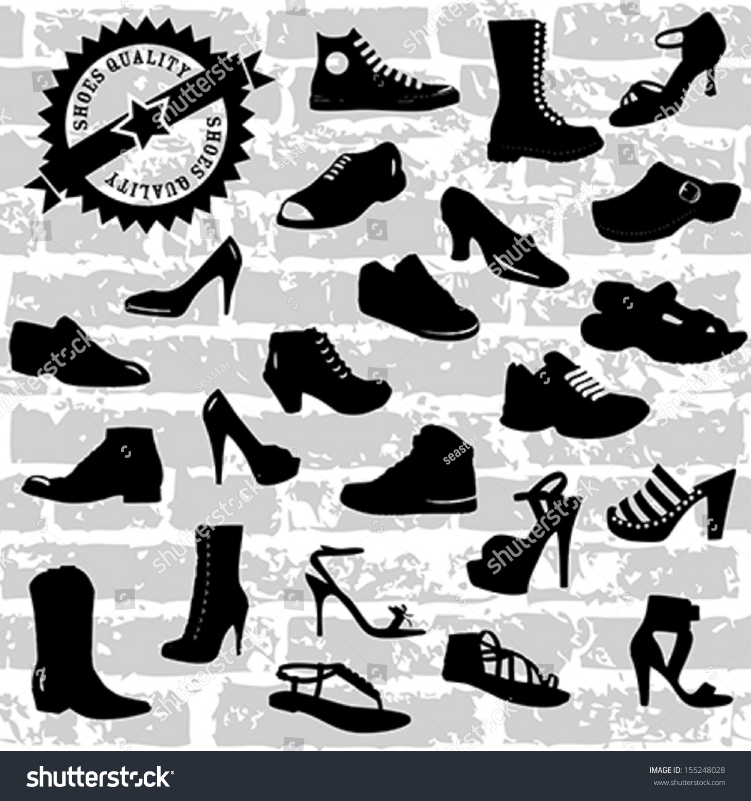 Shoes Stock Vector 155248028 - Shutterstock