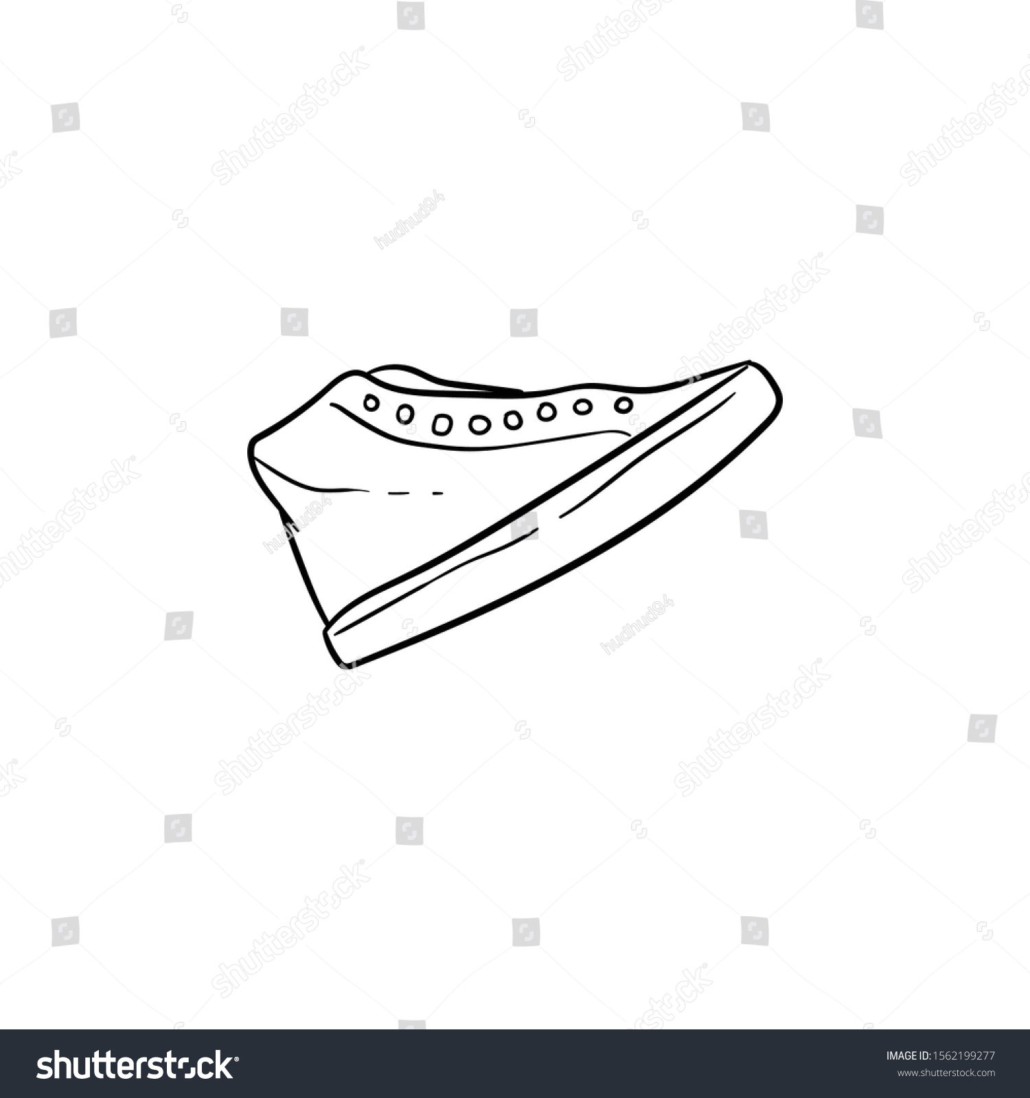 Shoes Doodle Icon Vector Hand Drawing Stock Vector (Royalty Free ...