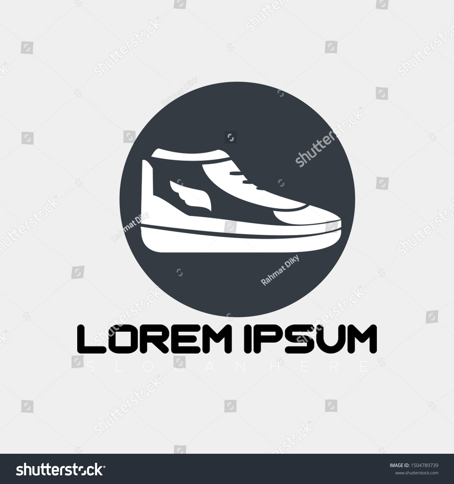 Shoes Simple Logo Design Vector Stock Vector (Royalty Free) 1504789739 ...