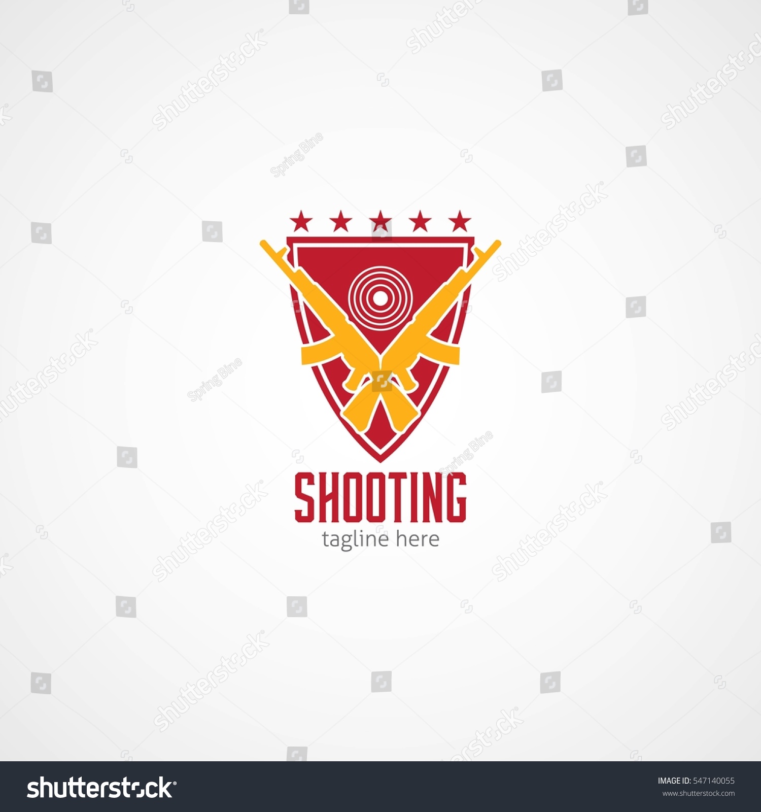 Shooting Club Logo Design Vector Vector Stock Vector (Royalty Free ...