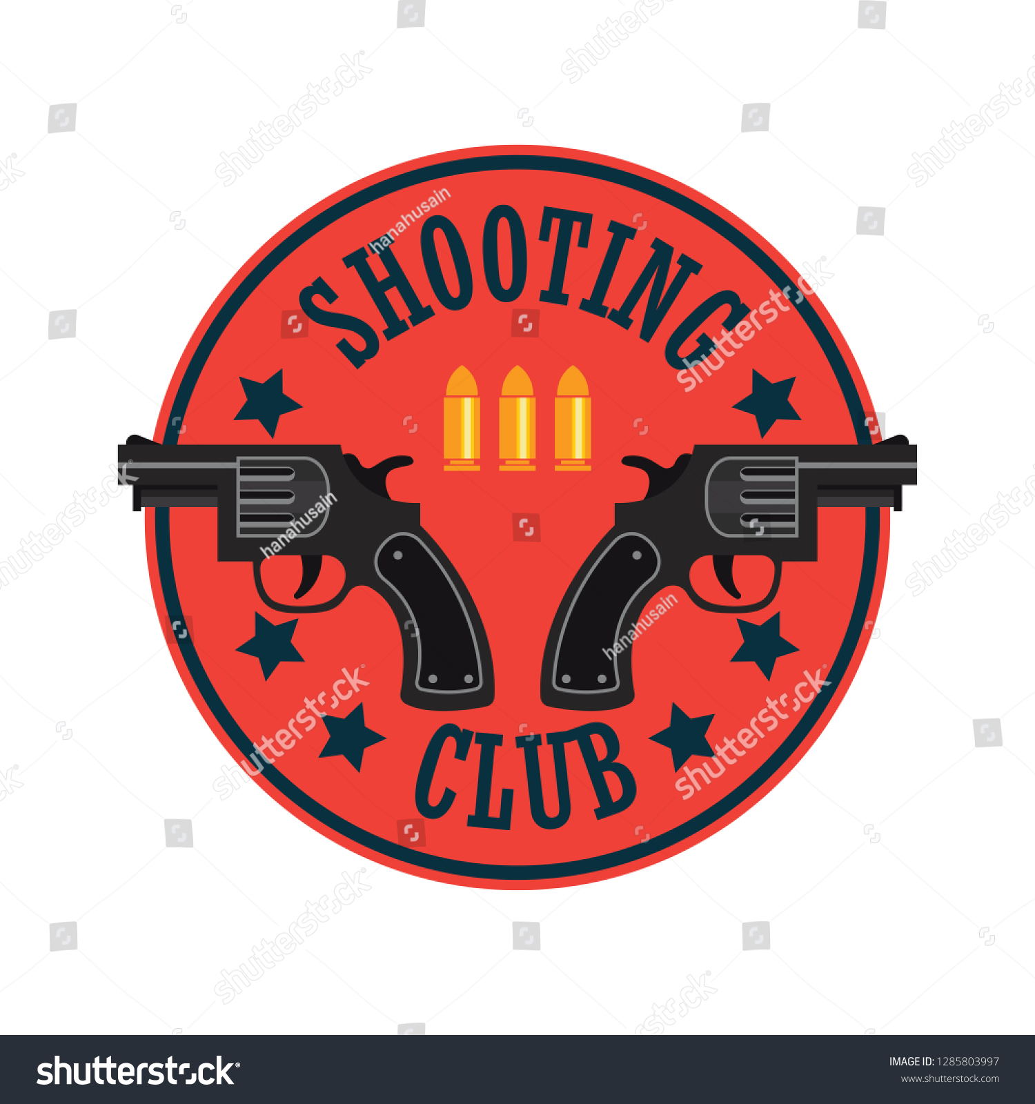 Shooting Gun Logo Shooting Club Vector Stock Vector (Royalty Free ...