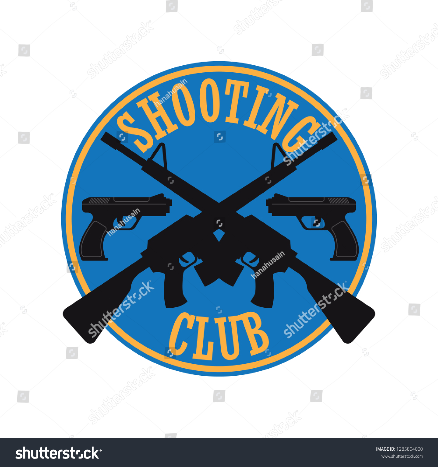 Shooting Gun Logo Shooting Club Vector Stock Vector (Royalty Free ...