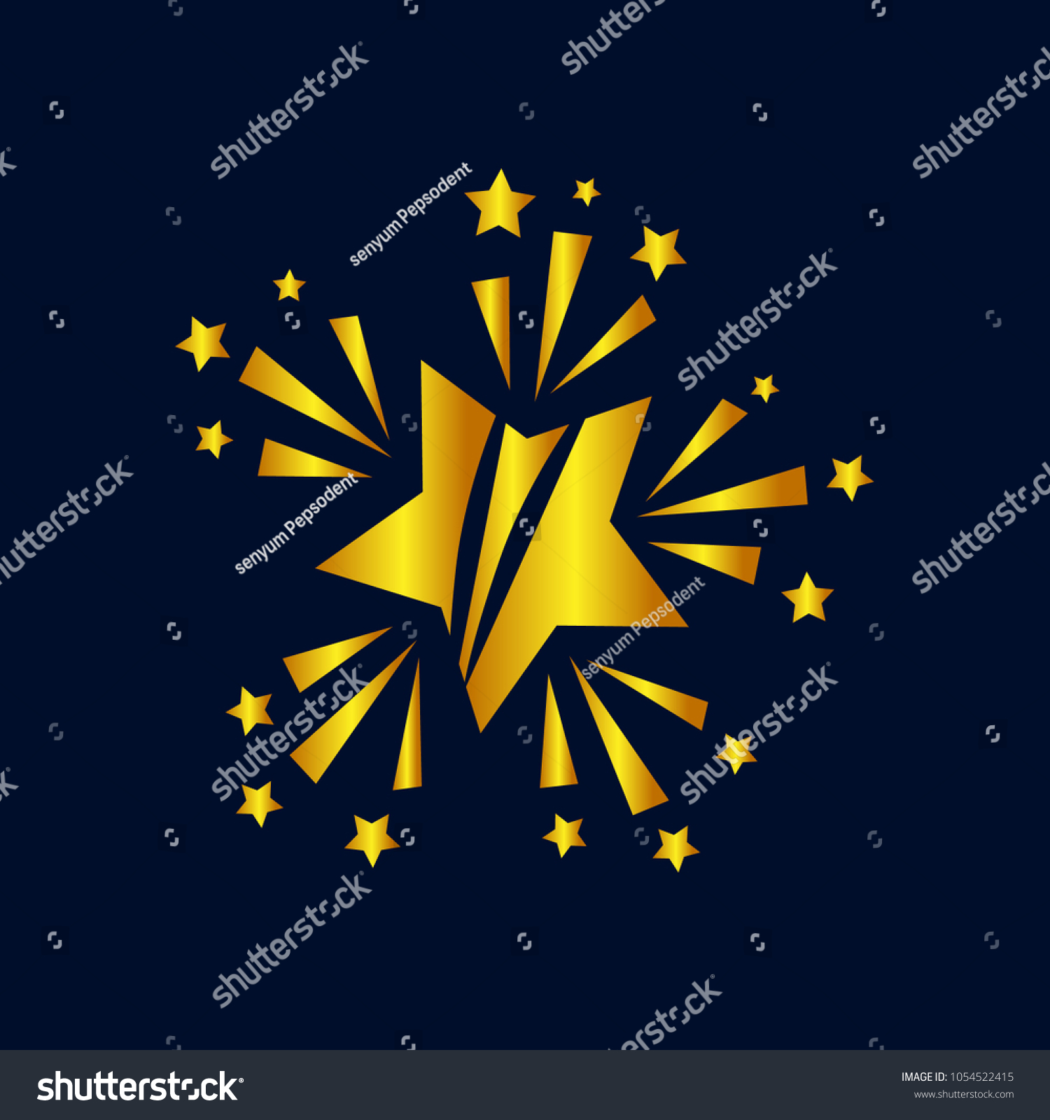 Shooting Star Logo Icon Stock Vector Royalty Free 1054522415