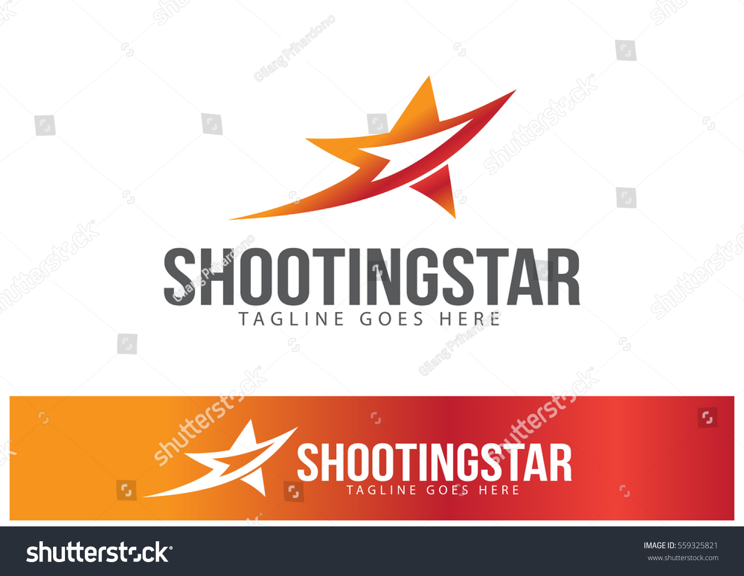 Shooting Star Logo Template Design Vector Stock Vector Royalty Free