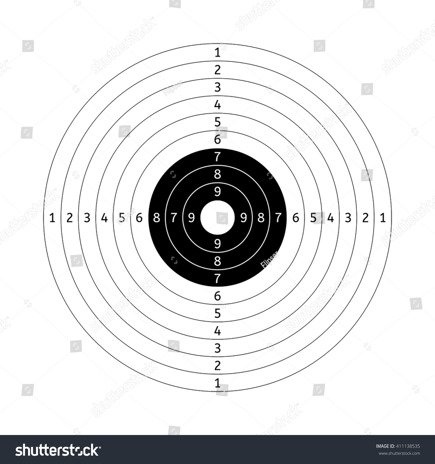 Shooting Target Points Vector Illustration Isolated Stock Vector ...