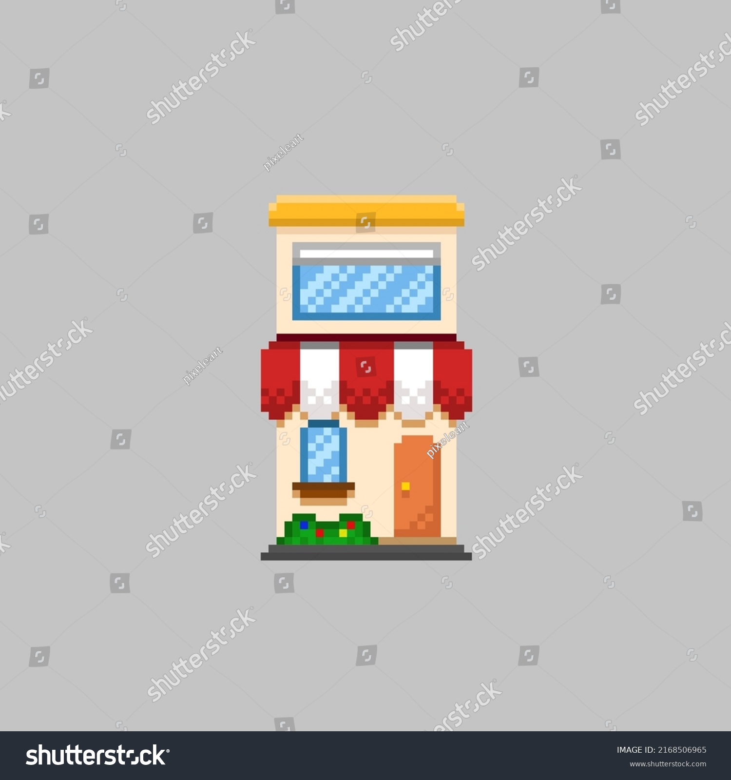 Shop Building Pixel Art Style Stock Vector (Royalty Free) 2168506965 ...