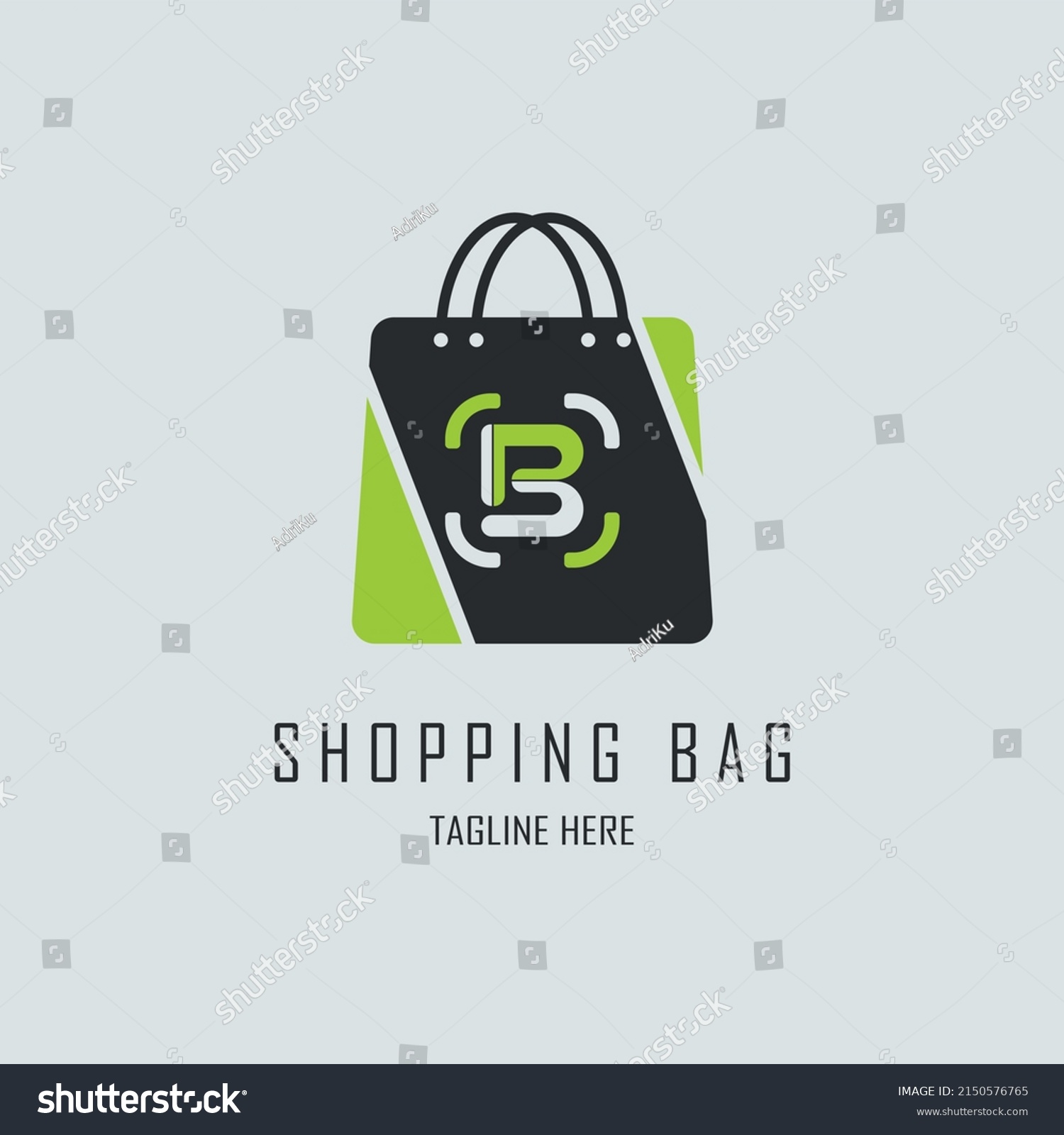 Shopping Bag Letter B Logo Design Stock Vector (Royalty Free ...