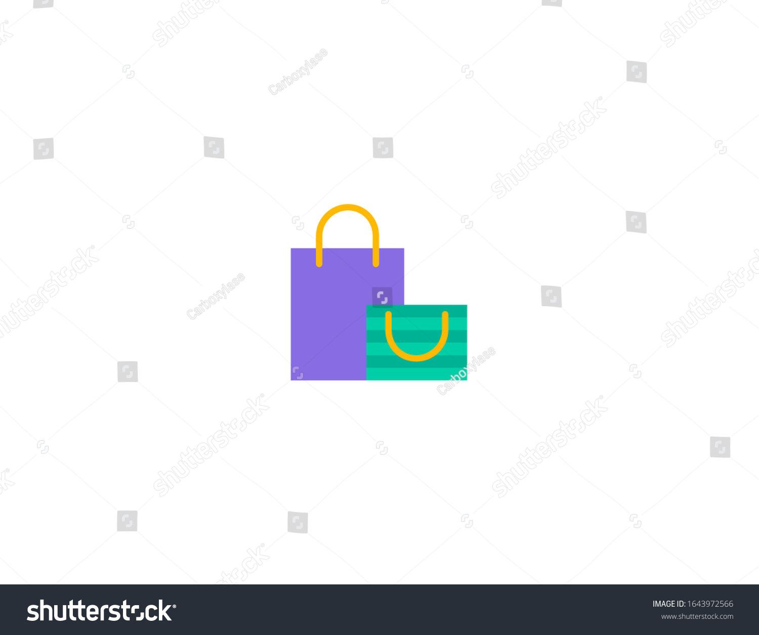 SVG of Shopping bag vector flat icon. Isolated shopping bags emoji illustration  svg