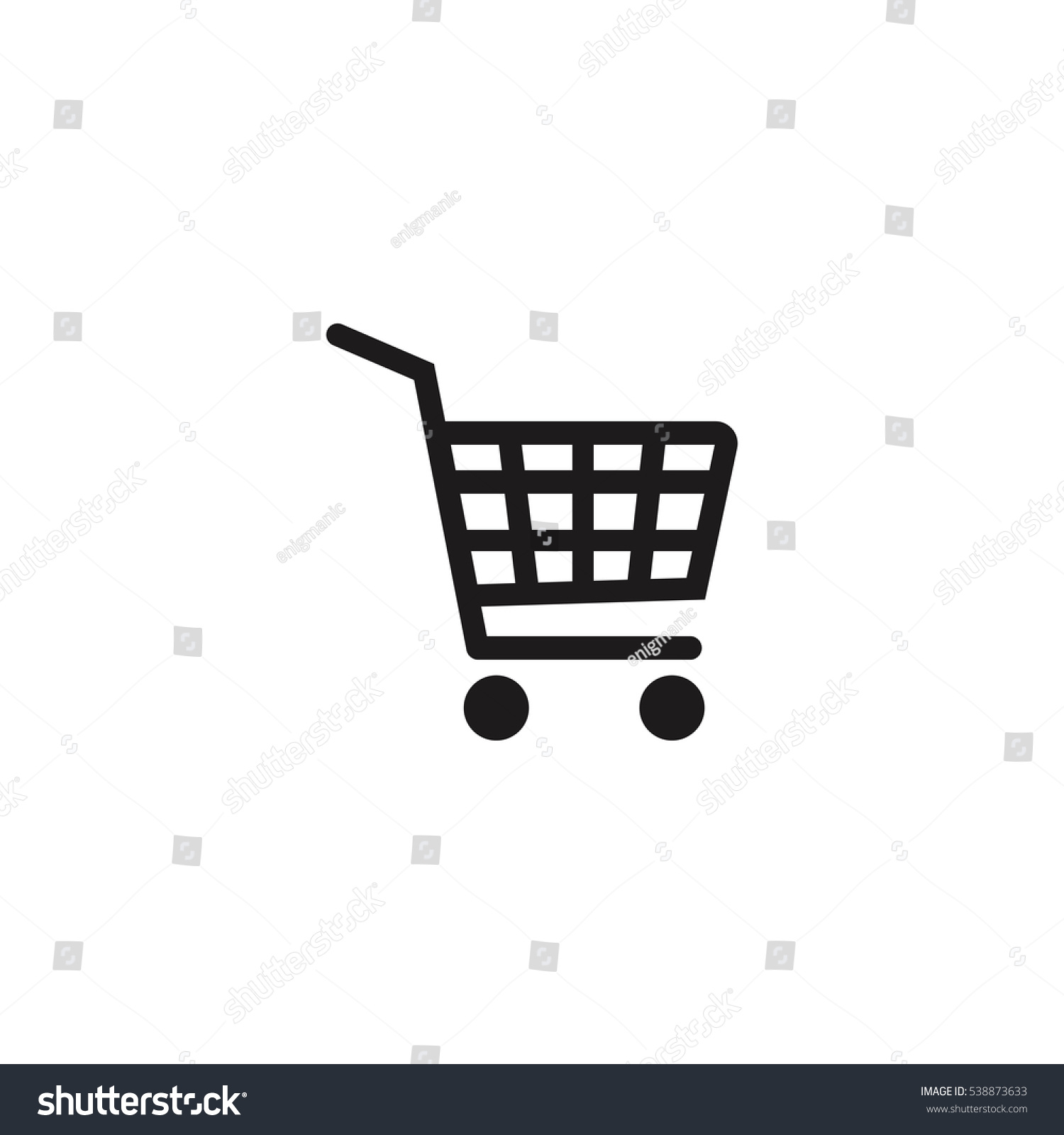 ショッピングカートの単純なベクター画像アイコンイラスト のベクター画像素材 ロイヤリティフリー 538873633