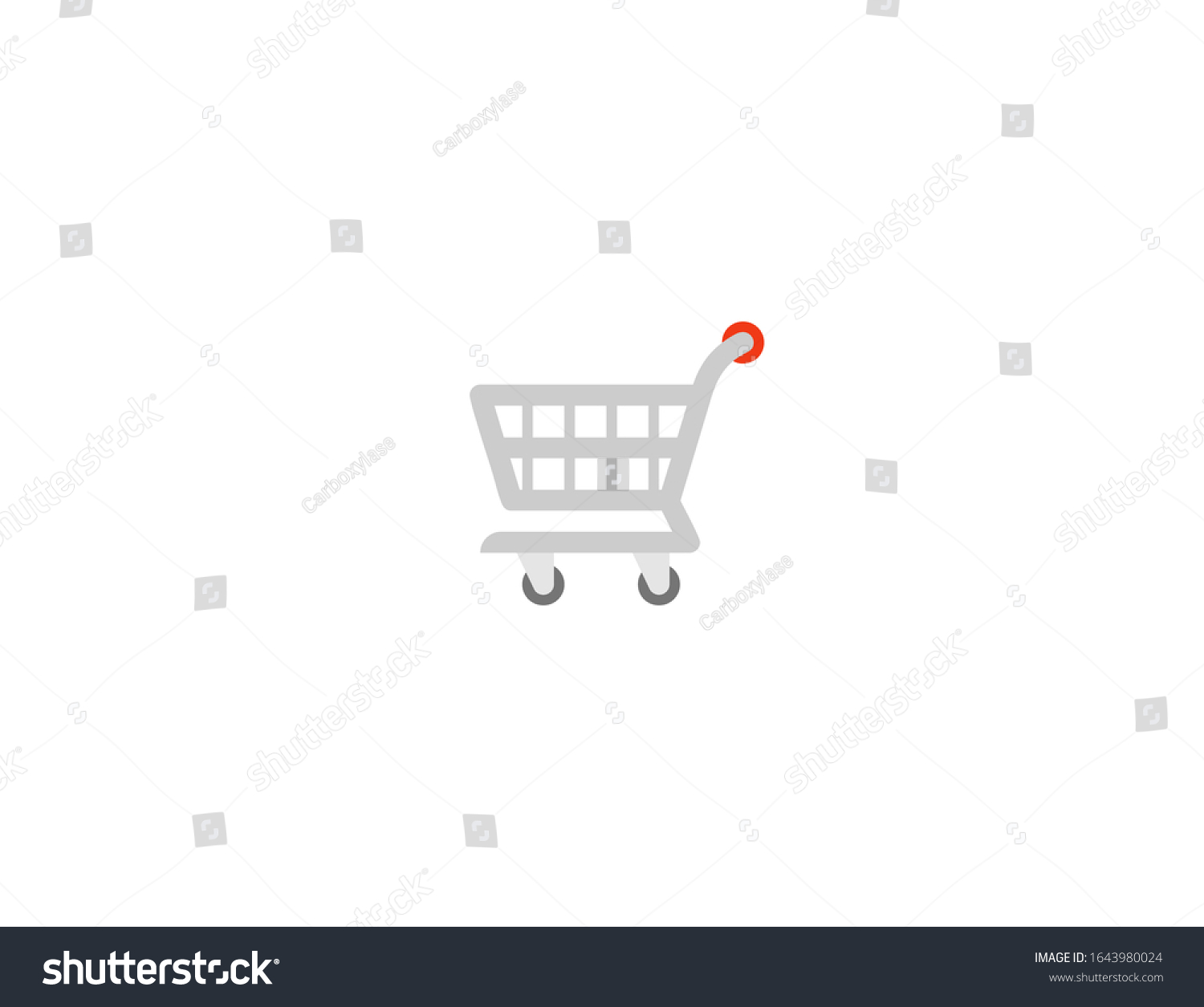 SVG of Shopping Cart vector flat icon. Isolated online shopping cart emoji illustration  svg