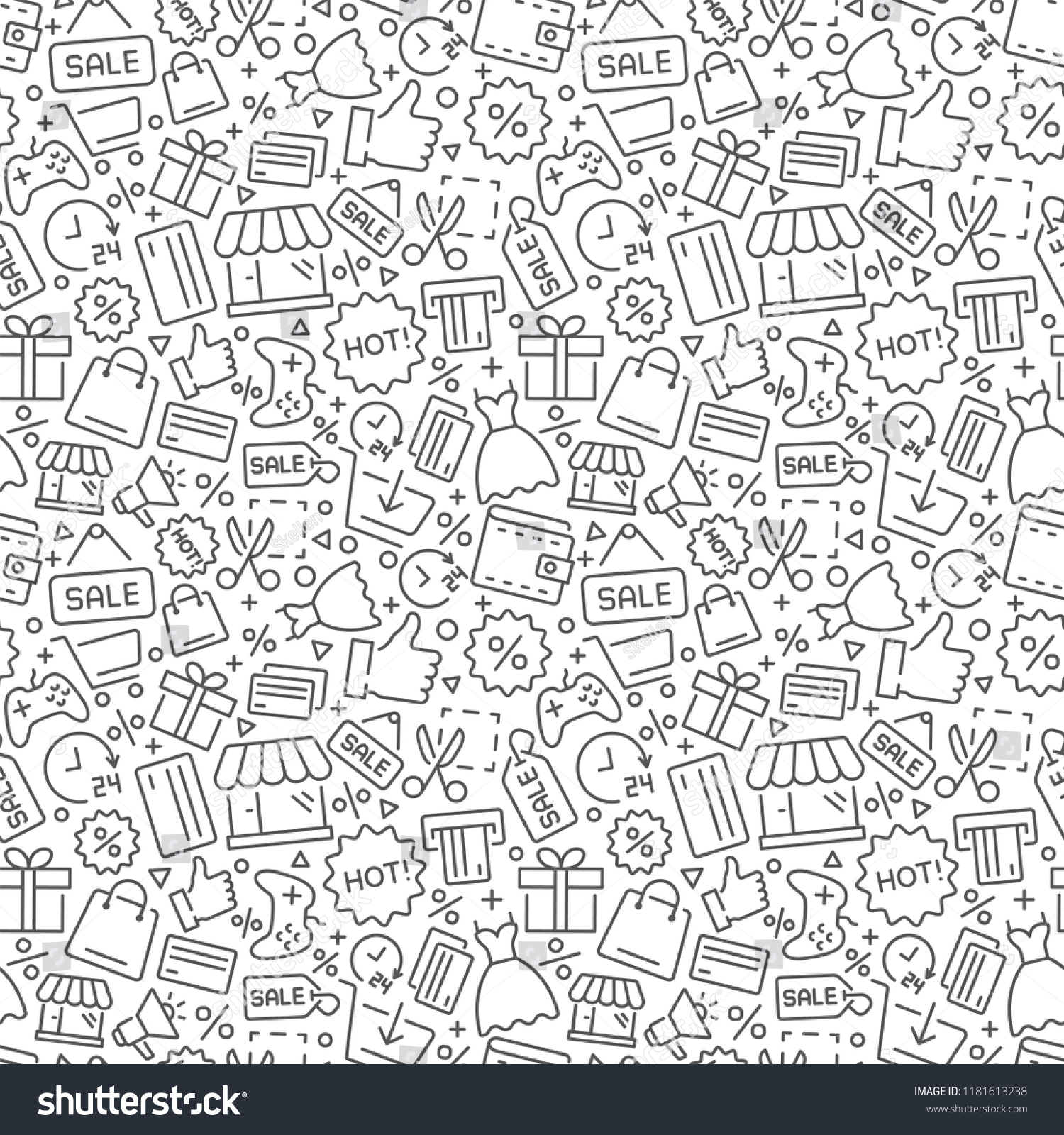 46,780 Seamless shopping icon pattern Images, Stock Photos & Vectors ...