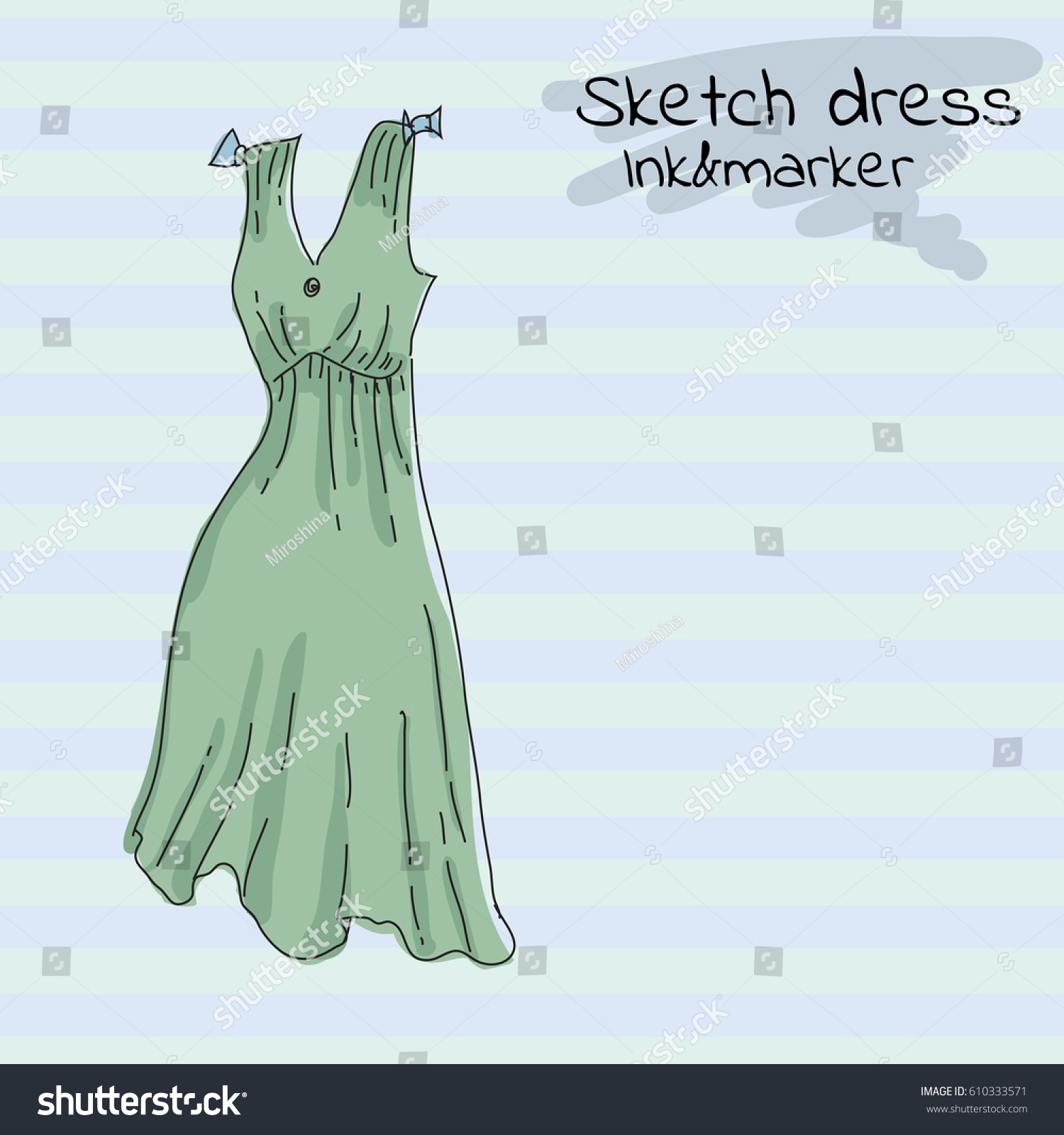 how to draw a summer dress