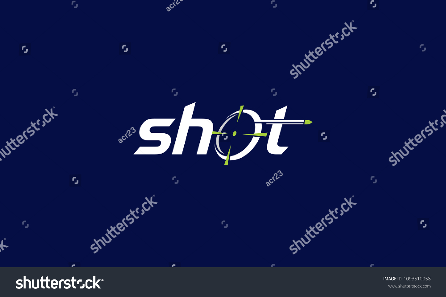 Shot Targeted Bullet Logo Stock Vector (Royalty Free) 1093510058