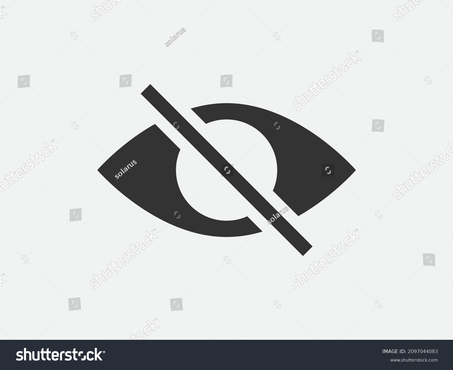 SVG of Show password icon, eye symbol. Vector vision hide from watch icon. Secret view web design element. svg