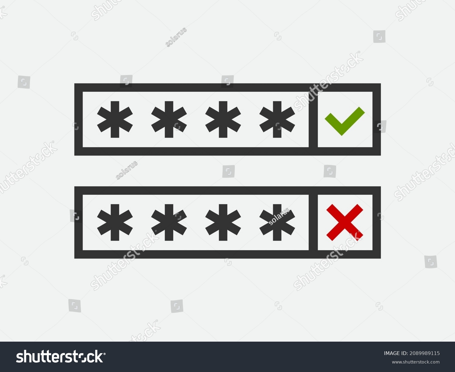 SVG of Show password icon. Stars in block no visible and safe from watch vector symbol. svg