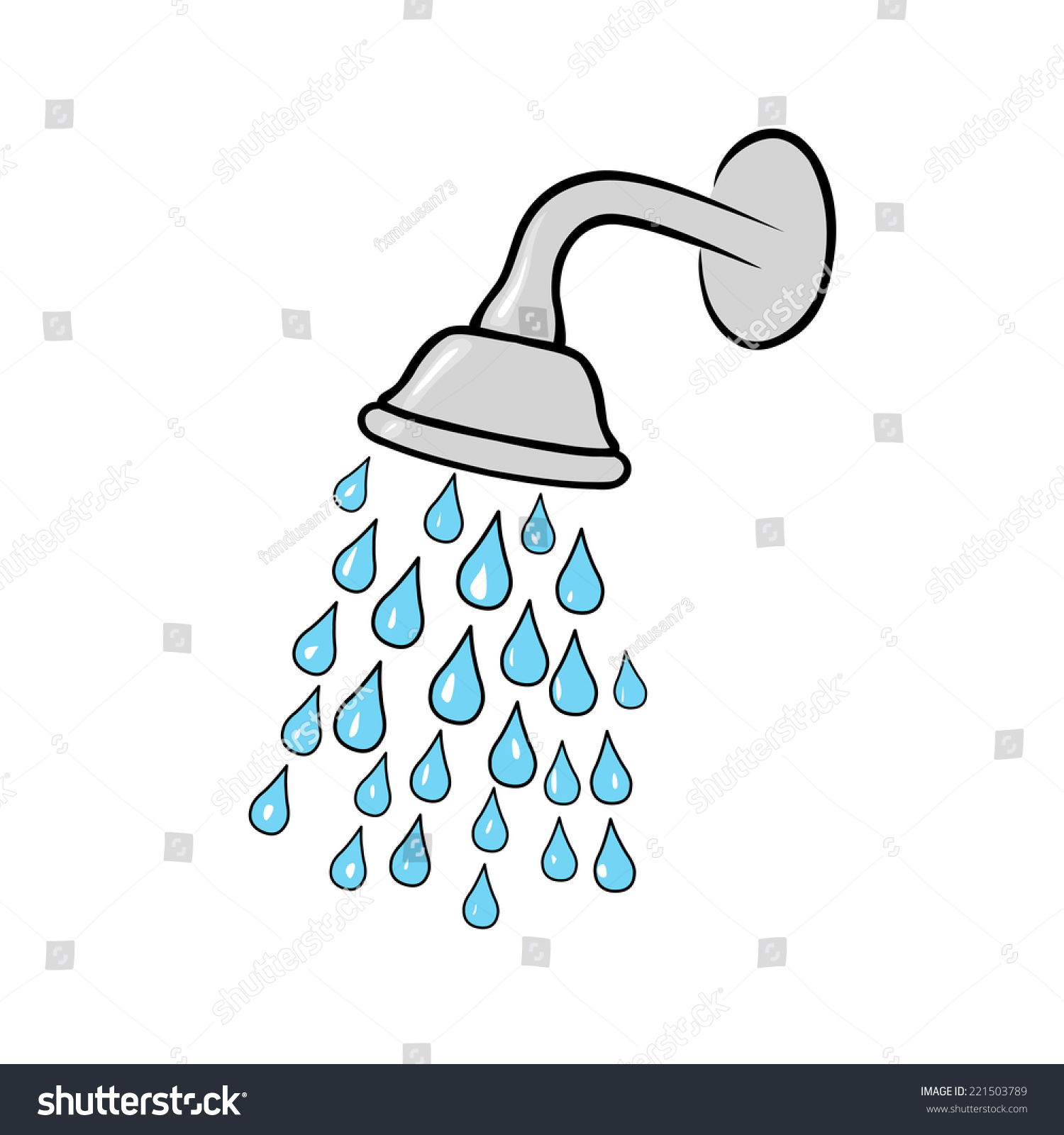 Shower Head Stock Vector 221503789 - Shutterstock