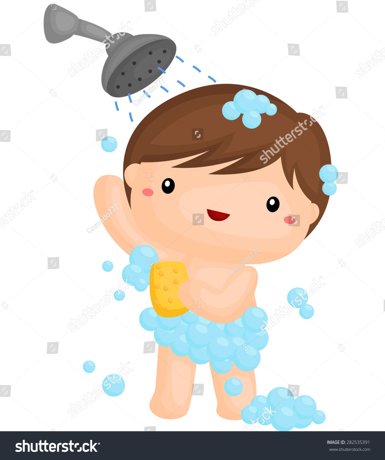 Showering Stock Vector 282535391 - Shutterstock