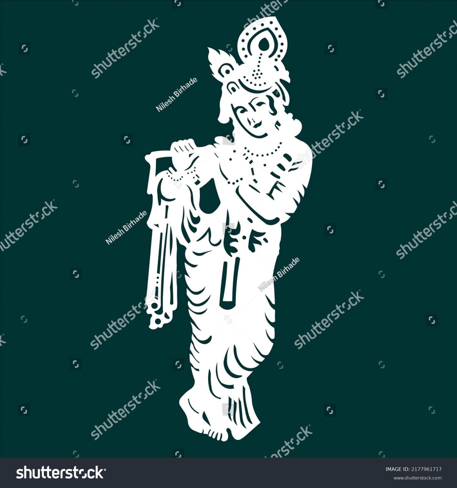 Shree Krishna Vector Art Design Stock Vector Royalty Free 2177961717 Shree Krishna Vector Art Design Stock Vector Royalty Free 2177961717