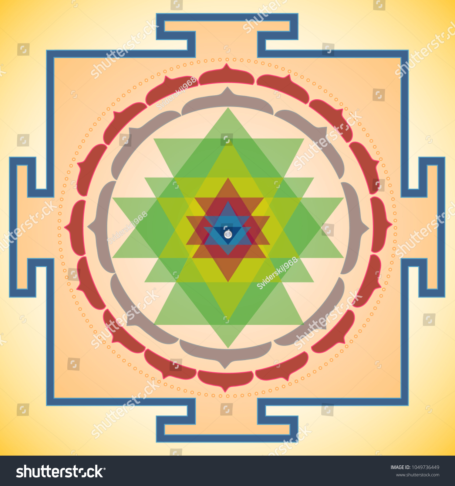 Shri Yantra Icon Shri Chakra Yantra Stock Vector Royalty Free 1049736449 2886