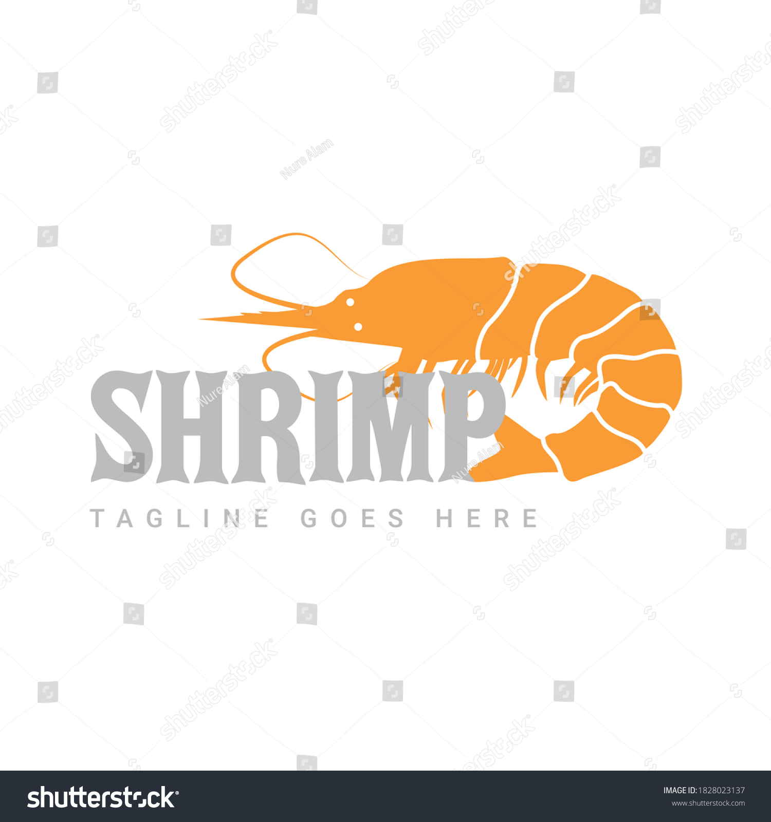 Shrimp Logo Vector Icon Symbol Template Stock Vector (Royalty Free ...