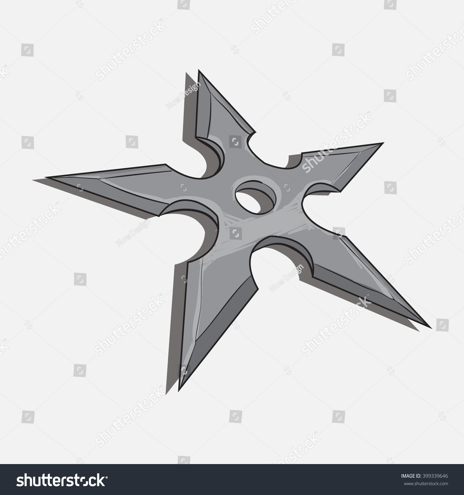 Shuriken Japan Logo Concept Ninja Weapon Stock Vector (royalty Free 