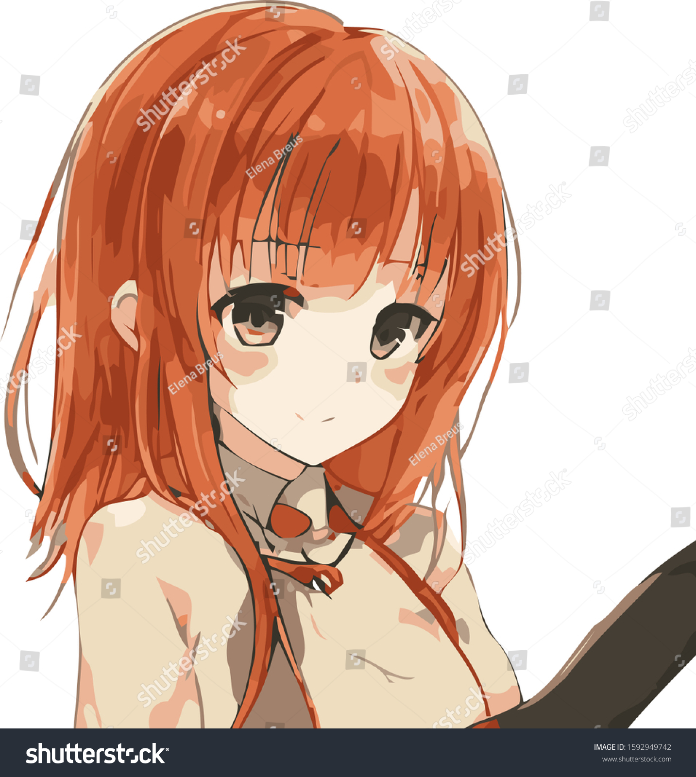 Anime red haired girl Fantasy Anime's