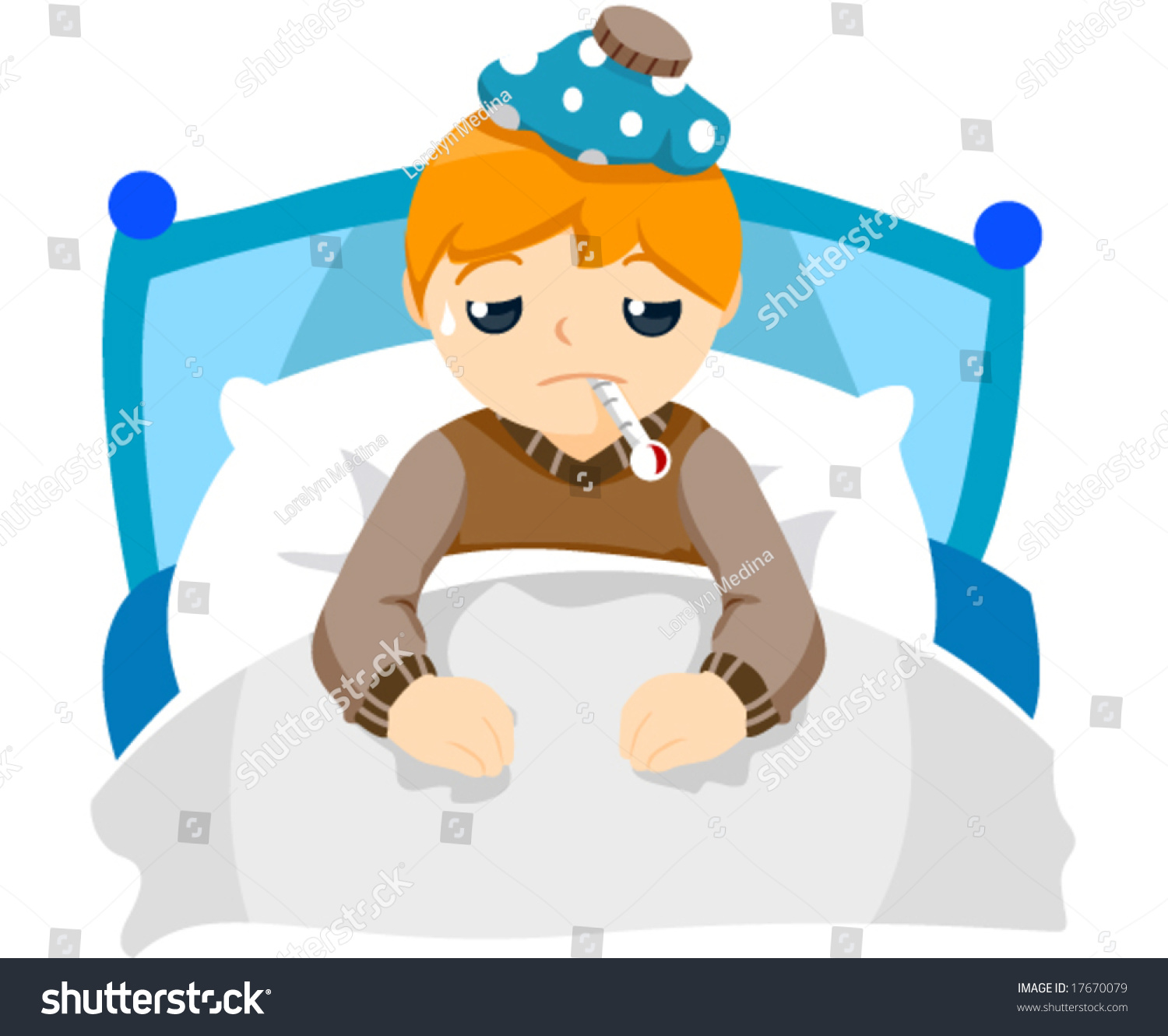 Sick Child Vector Stock Vector 17670079 - Shutterstock