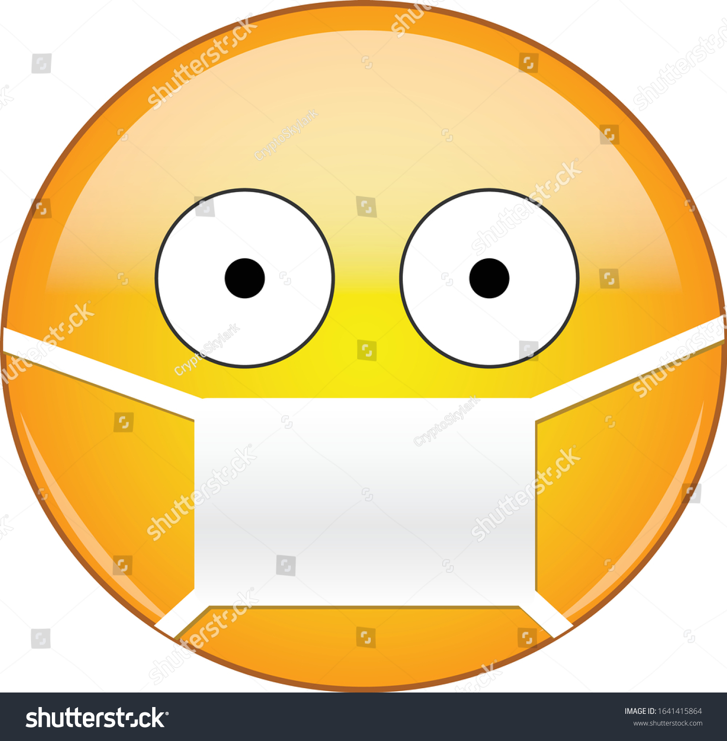 Download Sick Emoticon Wearing Medical Mask Yellow Stock Vector Royalty Free 1641415864 PSD Mockup Templates