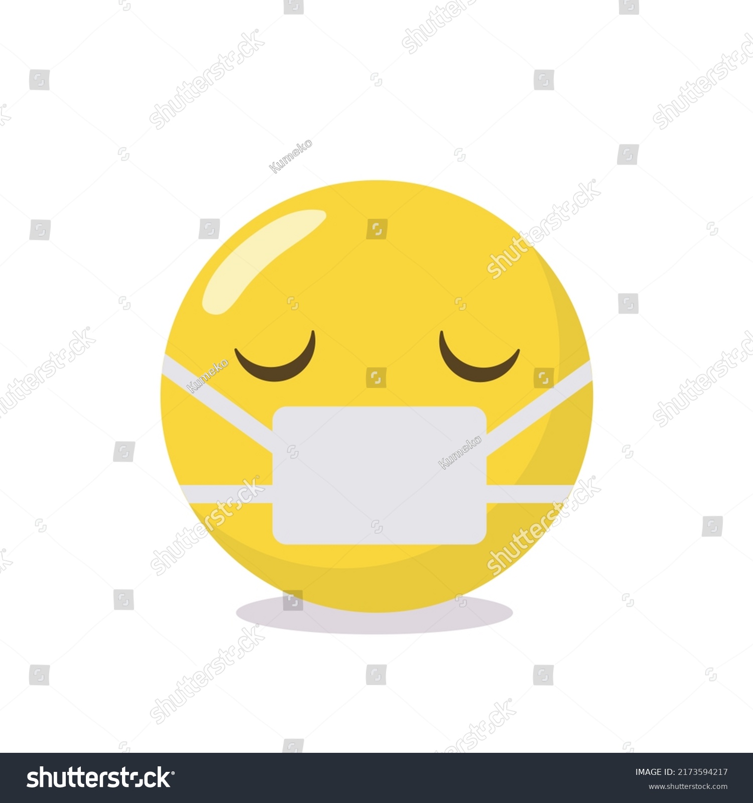 Sick Emoticon Mouth Cover Face Isolated Stock Vector (Royalty Free ...