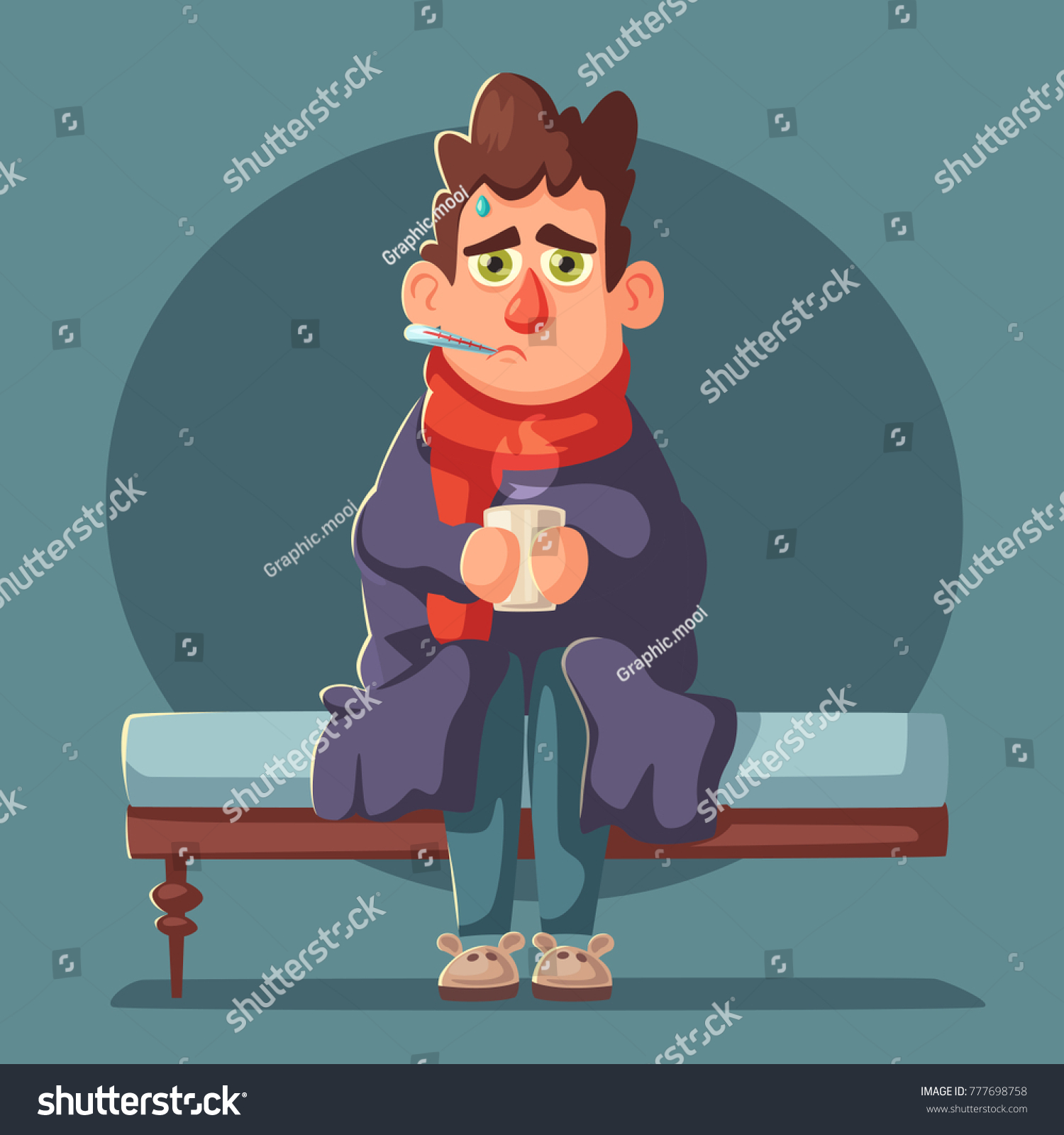 884 Patient with chills vector Images, Stock Photos & Vectors ...