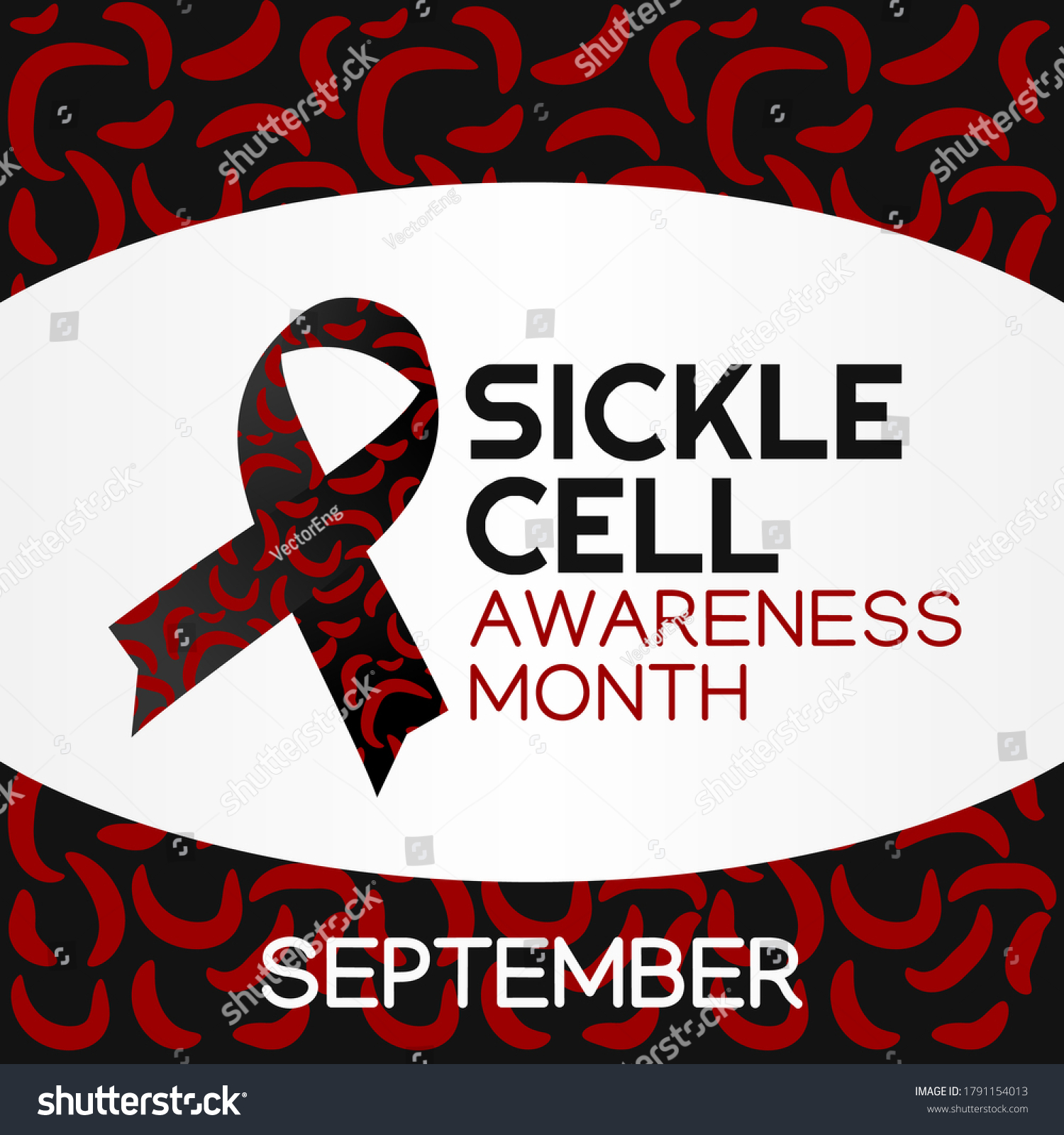 Sickle Cell Awareness Month Vector Illustration Stock Vector (Royalty